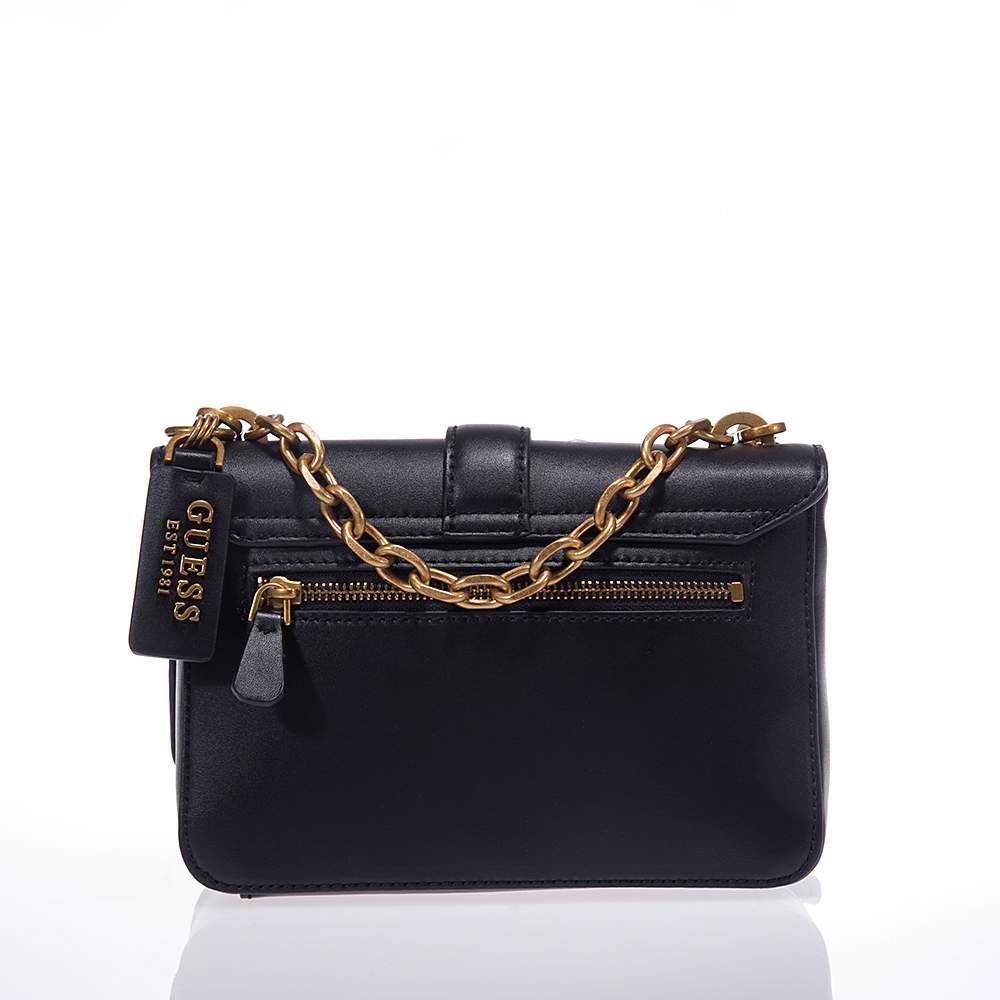 GUESS SQUARE G LUX HWVB8667210 CROSSBODY BAG BLACK Topshoes.gr