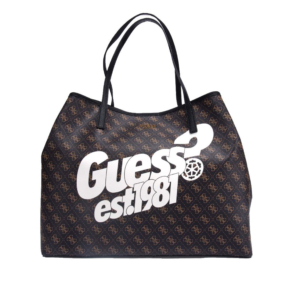  GUESS Vikky Large Tote, Brown : Clothing, Shoes & Jewelry