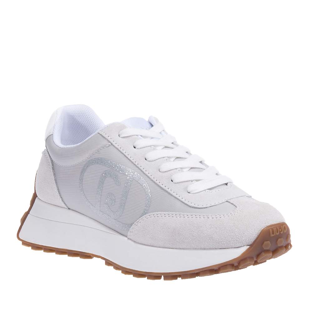LIU JO LOLO 09 BA3099 WHITE LEATHER SNEAKERS Topshoes.gr