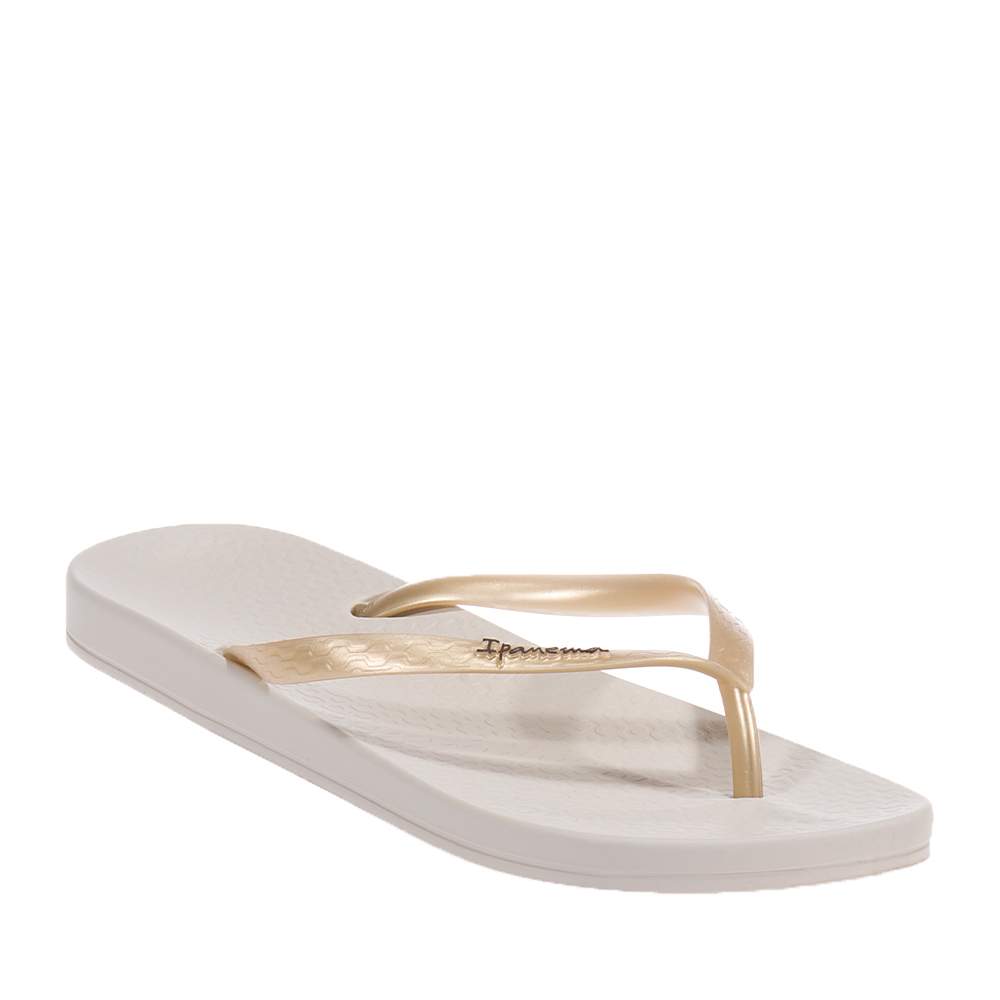 IPANEMA 780 24321 BEIGE GOLD FLOPS WITH FORK Topshoes.gr