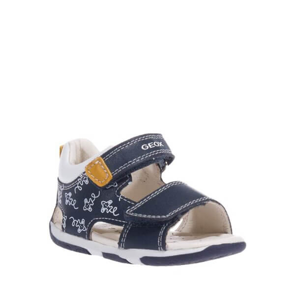 GEOX B150XB SANDALS WITH VELCRO BLUE-YELLOW