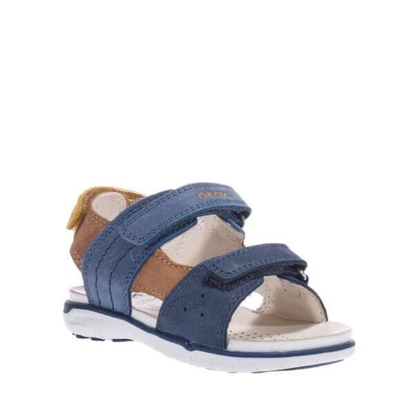 GEOX B354LB LEATHER SANDALS BLUE