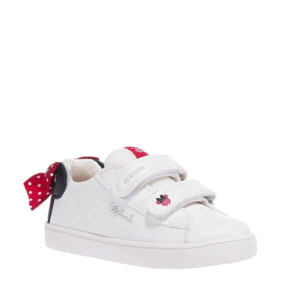 GEOX J35EUE SNEAKERS MINNIE ΛΕΥΚΑ