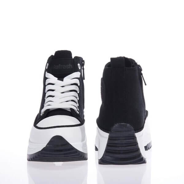REFRESH 170846 ΜΑΥΡΑ SNEAKERS ΜΠΟΤΑΚΙΑ