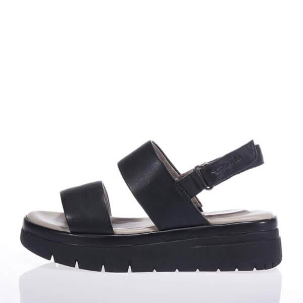 TAMARIS COMFORT 88705-20 BLACK LEATHER SANDALS