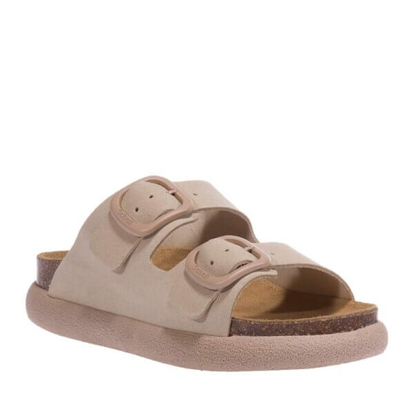 SCHOLL NOELLE CHUNKY F30585 BEIGE SLIDES