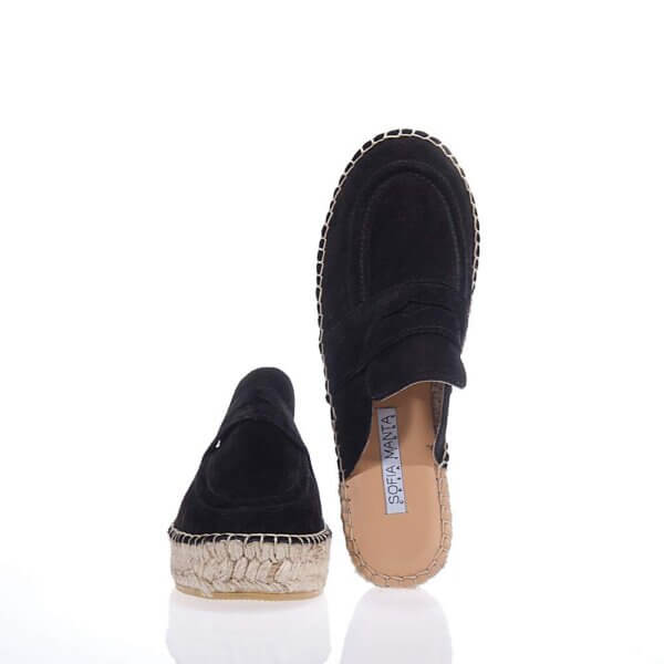 SOFIA MANTA SM781 BLACK MULES SPANISH