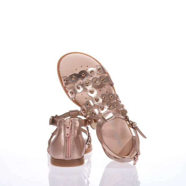 GEOX J3535D COPPER CLOSED HEEL SANDALS