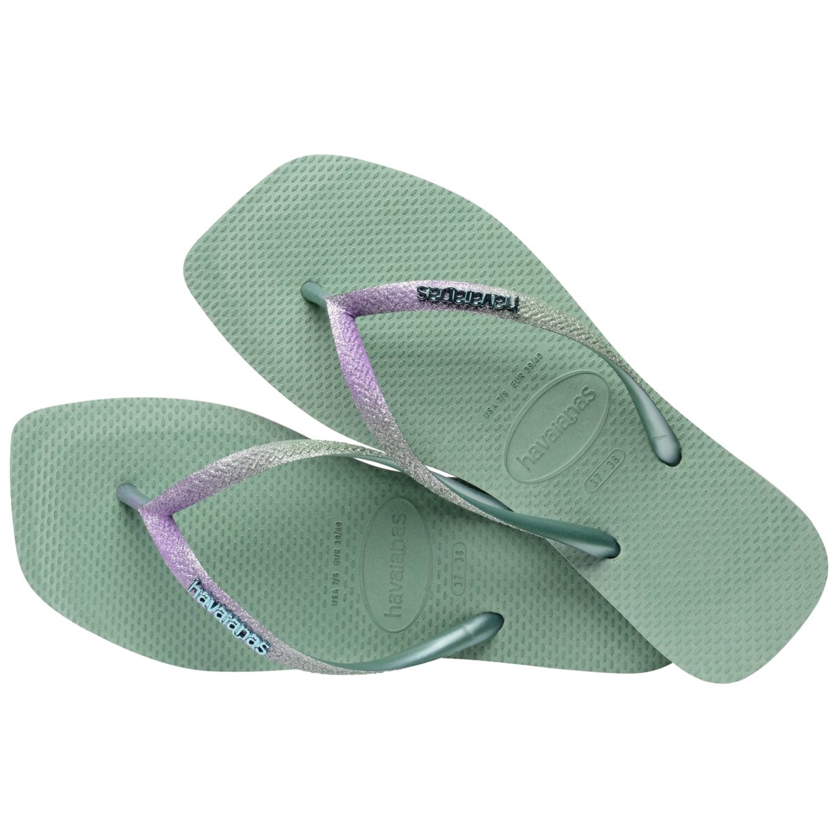 HAVAIANAS SQUARE GLITTER 4148102-3498 ΓΚΡΙ