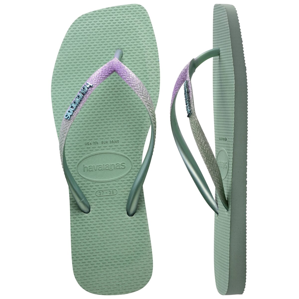 HAVAIANAS SQUARE GLITTER 4148102-3498 ΓΚΡΙ
