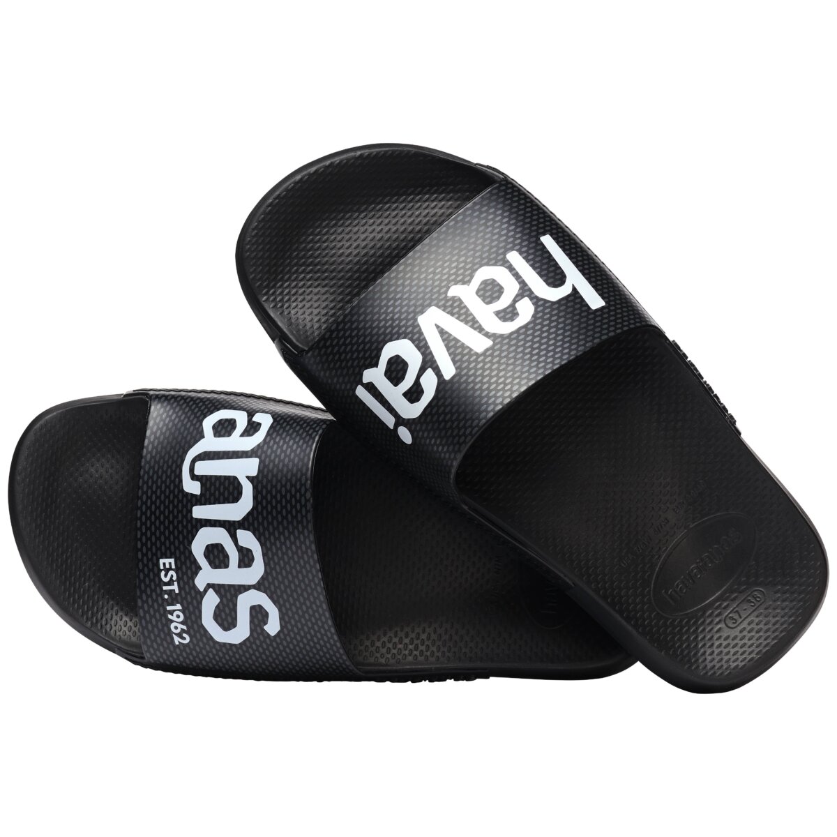 HAVAIANAS SLIDE CLASSIC LOGOMANIA 4148124-0090 ΜΑΥΡΟ