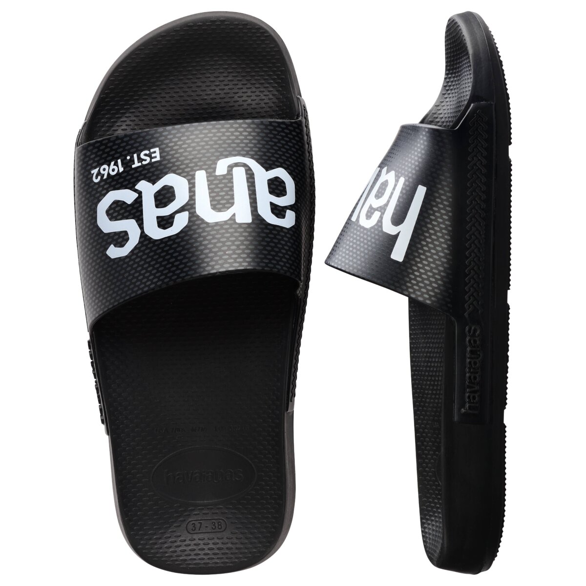 HAVAIANAS SLIDE CLASSIC LOGOMANIA 4148124-0090 ΜΑΥΡΟ