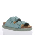 SCHOLL NOELLE CHUNKY F30585 AQUAMARINE SLIDES