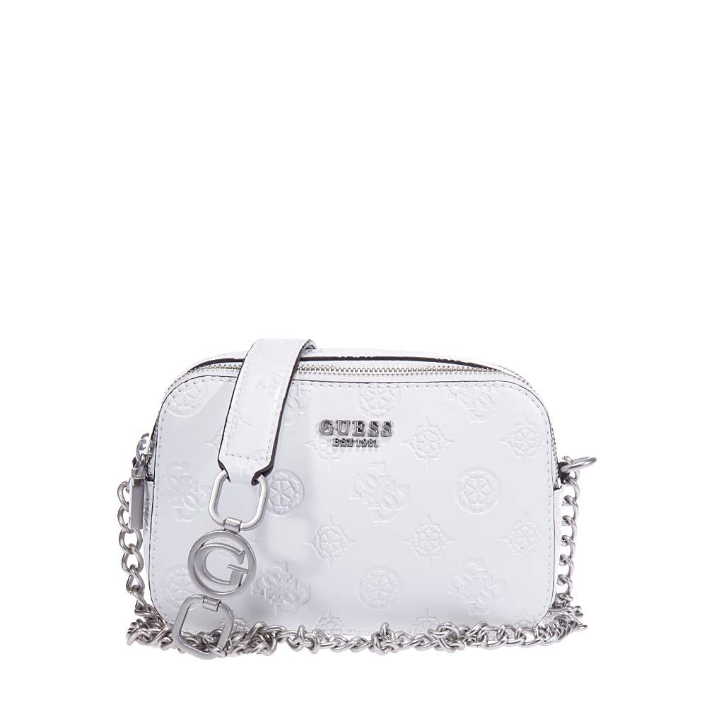 GUESS GALERIA HWPO8747140 CROSSBODY CAMERA BAG WHITE Topshoes.gr