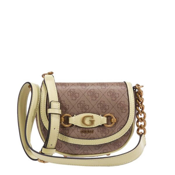 GUESS IZZY HWSB8654780 ΤΣΑΝΤΑ CROSSBODY ΜΠΕΖ-LIME
