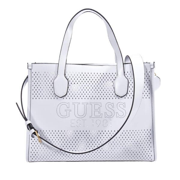 GUESS KATEY PERF SMALL TOTE HWWH8769220 ΤΣΑΝΤΑ ΛΕΥΚΗ