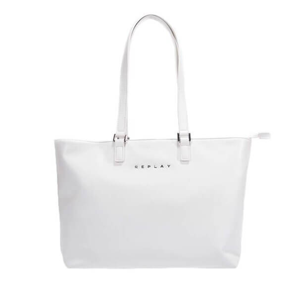 REPLAY FW3333-003-A0420A-001 ΤΣΑΝΤΑ SHOPPER ΛΕΥΚΗ
