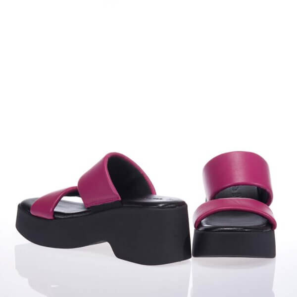 TAMARIS 27227-20 ΔΕΡΜΑΤΙΝΑ ΦΟΥΞΙΑ MULES