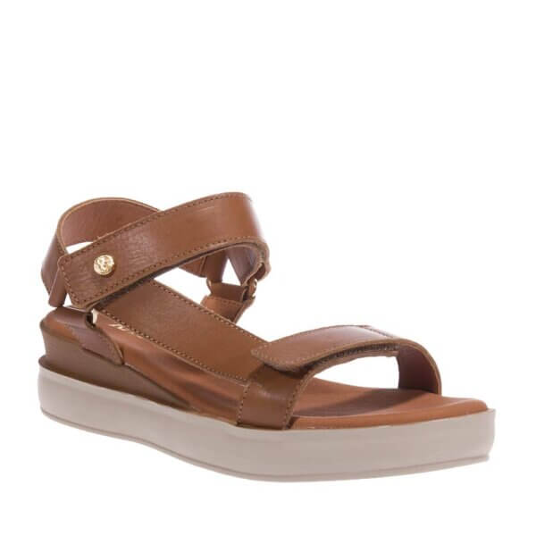 RAGAZZA 0418-A LEATHER SANDALS WITH VELCRO