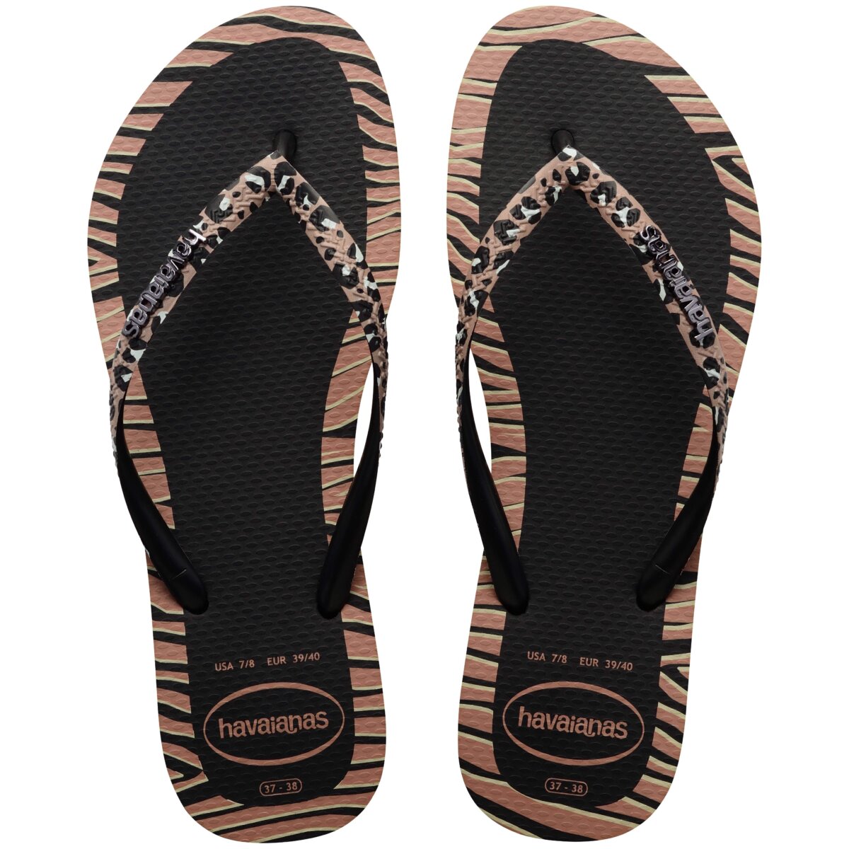 HAVAIANAS SLIM ANIMALS FASHION 4147966-0090 ΜΑΥΡΟ