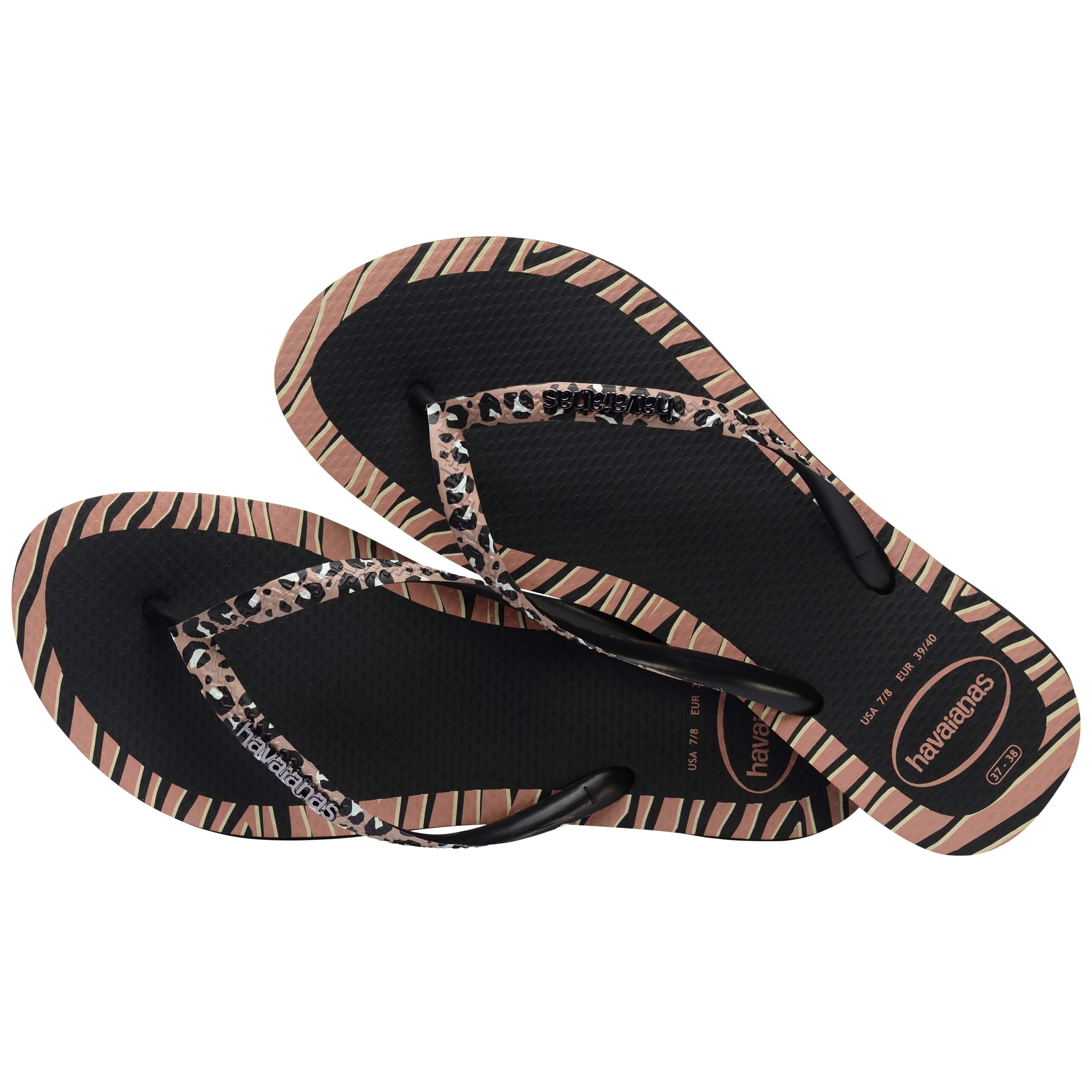HAVAIANAS SLIM ANIMALS FASHION 4147966 0090 BLACK Topshoes.gr