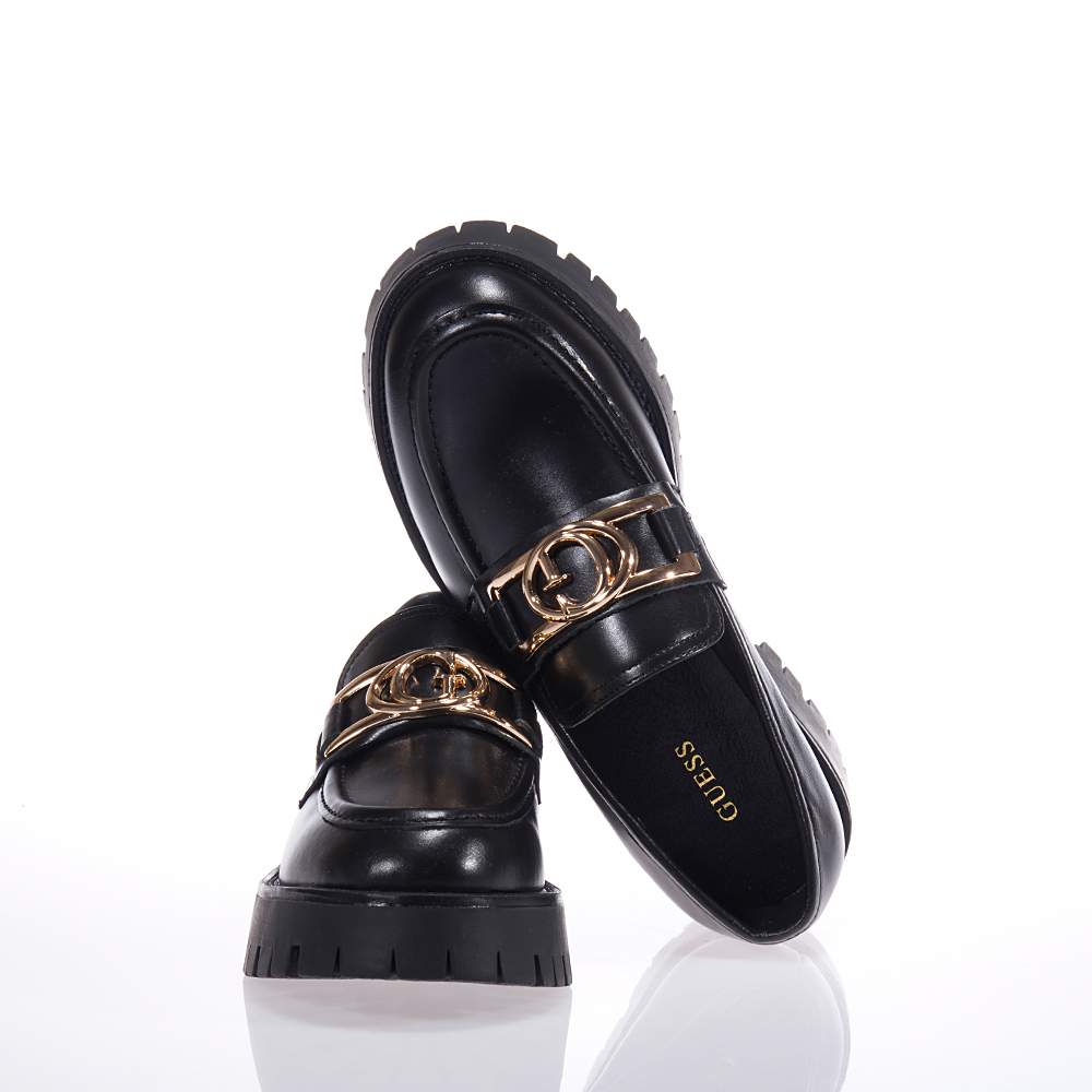GUESS ILARY FL7ILRLEA14 ΜΑΥΡΑ LOAFERS | Topshoes.gr