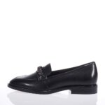 TAMARIS 24208-41 ΜΑΥΡΑ LOAFERS ΔΕΡΜΑΤΙΝΑ