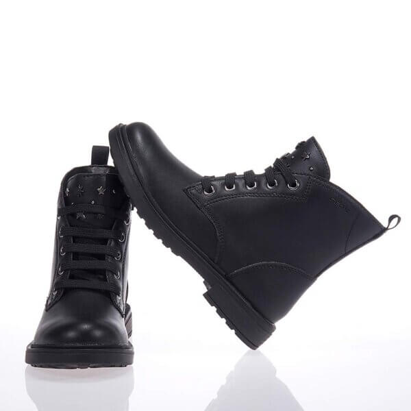 GEOX J169QI BOOTS WITH STARS BLACK