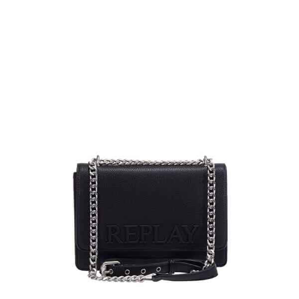REPLAY FW3000-043-A0180C-098 CROSSBODY ΤΣΑΝΤΑ ΜΑΥΡΗ