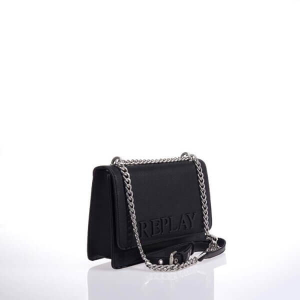 REPLAY FW3000-043-A0180C-098 CROSSBODY ΤΣΑΝΤΑ ΜΑΥΡΗ