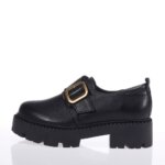 KOMIS AND KOMIS A101 ΜΑΥΡΑ ΔΕΡΜΑΤΙΝΑ CASUAL