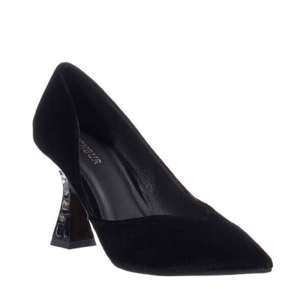 MENBUR 24358-0001 BLACK VELVET HEELS