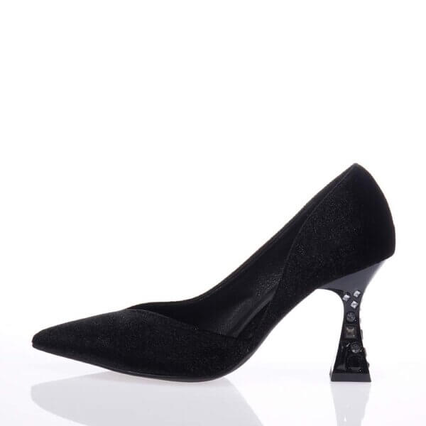 MENBUR 24358-0001 BLACK VELVET HEELS