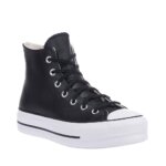 CONVERSE ALL STAR LIFT 561675C ΜΑΥΡΑ ΔΕΡΜΑΤΙΝΑ ΜΠΟΤΑΚΙΑ