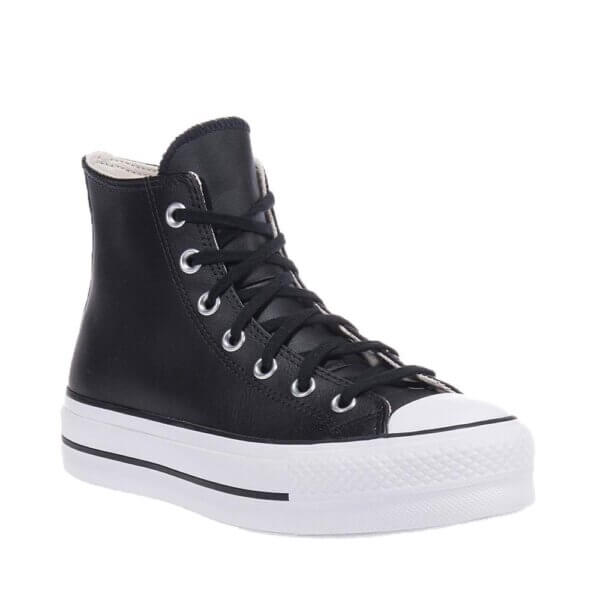 CONVERSE ALL STAR LIFT 561675C BLACK LEATHER BOOTS