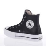 CONVERSE ALL STAR LIFT 561675C ΜΑΥΡΑ ΔΕΡΜΑΤΙΝΑ ΜΠΟΤΑΚΙΑ