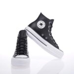 CONVERSE ALL STAR LIFT 561675C ΜΑΥΡΑ ΔΕΡΜΑΤΙΝΑ ΜΠΟΤΑΚΙΑ