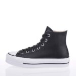 CONVERSE ALL STAR LIFT 561675C ΜΑΥΡΑ ΔΕΡΜΑΤΙΝΑ ΜΠΟΤΑΚΙΑ