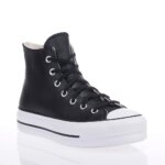 CONVERSE ALL STAR LIFT 561675C ΜΑΥΡΑ ΔΕΡΜΑΤΙΝΑ ΜΠΟΤΑΚΙΑ