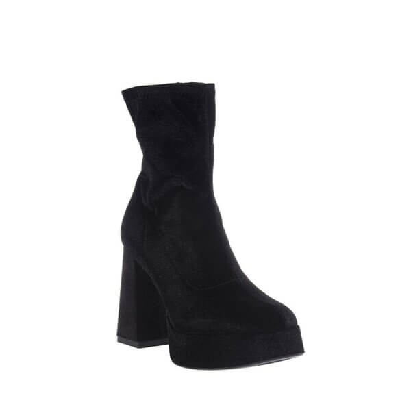 TAMARIS 25064-41 BLACK VELVET BOOTS