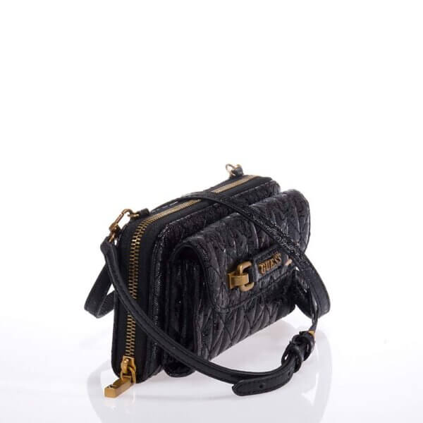 GUESS AVETA MINI HWGB8987790 CROSSBODY ΤΣΑΝΤΑ ΜΑΥΡΗ