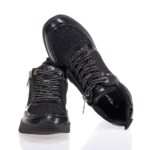 TAMARIS VEGAN ΓΥΝΑΙΚΕΙΑ ΜΑΥΡΑ-ΧΡΥΣΑ SNEAKERS