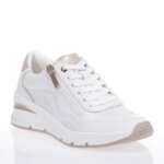 TAMARIS 23761-42 ΛΕΥΚΑ SNEAKERS ΔΕΡΜΑΤΙΝΑ