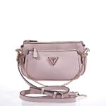 GUESS NOELLE HWZG7879710 ΤΣΑΝΤΑ DOUBLE POUCH ΡΟΖ ΑΠΑΛΟ