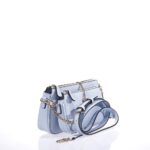 GUESS NOELLE HWZG7879710 ΤΣΑΝΤΑ DOUBLE POUCH ΜΠΕΖ