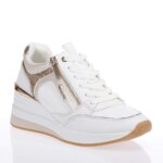 TAMARIS 23703-41 ΛΕΥΚΟ-ΧΡΥΣΟ SNEAKERS ΜΕ ΠΛΑΤΦΟΡΜΑ