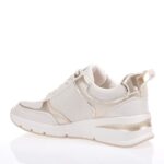 TAMARIS VEGAN ΓΥΝΑΙΚΕΙΑ ΕΚΡΟΥ-ΧΡΥΣΑ SNEAKERS