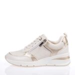 TAMARIS VEGAN ΓΥΝΑΙΚΕΙΑ ΕΚΡΟΥ-ΧΡΥΣΑ SNEAKERS