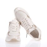 TAMARIS VEGAN ΓΥΝΑΙΚΕΙΑ ΕΚΡΟΥ-ΧΡΥΣΑ SNEAKERS