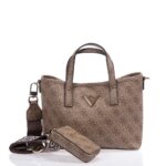 GUESS LATONA MINI ΓΥΝΑΙΚΕΙΑ ΤΣΑΝΤΑ ΧΕΙΡΟΣ ΜΠΕΖ